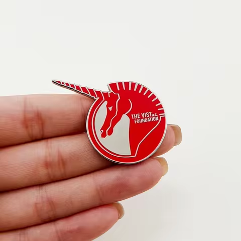 Vist Foundation Logo Enamel Pin MS RX-0 Unicorn Robot Badge Sci-Fi TV Animation Peripheral 3D Jewelr
