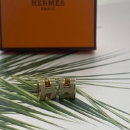 Hermes mini pop h 奶茶金 耳環