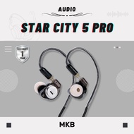 Roseselsa Star City 5 Pro Hi-Fi IEM 1DD+2BA Hybrid Japanese LCP Composite Diaphragm Earphone 0.78mm 