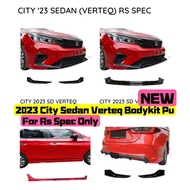 HONDA CITY GN2 Sedan 2023 FACELIFT RS Lips Glossy BLACK City RS verteq BODYKIT FRONT Lips City Acces