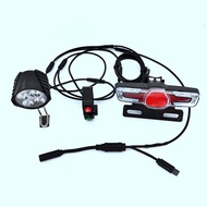 for Bafang BBS01 BBS02 BBSHD Mid Drive Motor Electric Bike Waterproof Line Light Set with Brake Turn