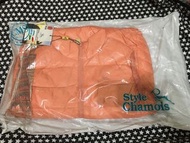 chamois羽絨背心-粉橘
