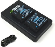 Wasabi Power Battery (2-Pack) Micro USB Dual Charger for Panasonic Lumix DMW-BLC12, DMW-BLC12PP, DE-A79, DE-A79B, Lumix DMC-G85, DMC-G7, DMC-G6, DMC-G5, DMC-FZ300, DMC-GH2, DMC-GX8