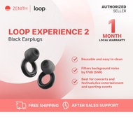 LOOP Experience 2 Black Noise Reducing Earplugs (-17dB) for Concerts & Festivals
