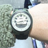 海外aw-80v-3b（) 石英雙顯防水戶外運動登山男女手錶