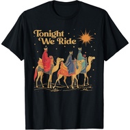 3 Wise Men Tonight We Ride Christmas T-Shirt