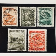 1945-47/Austria Postage Stamp Lot Of 5/Landscape Series