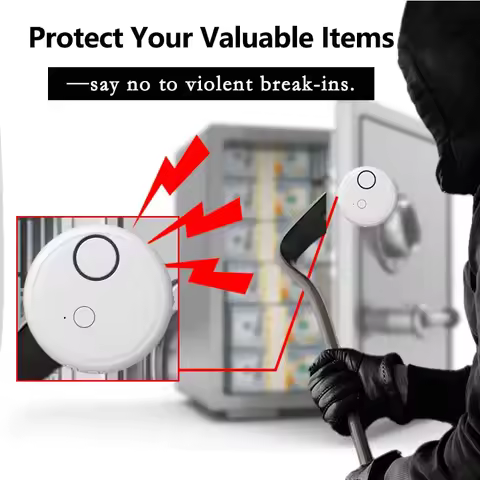Window/Door Alarm System with 0-130DB Sound Glass Break Sensor 5-Level Adjustable Vibration Sensitiv
