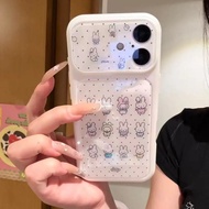 Sarung berwarna lembut Miffy dua sisi sesuai untuk iPhone 17/16 Pro Max/11 Pro Max/14 Pro Max/17 Pro