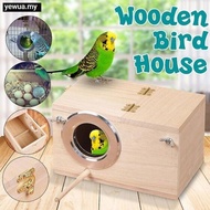Pet Wood Parakeet Budgie Cockatiel Breeding Nesting Bird Avery Cage Box YW