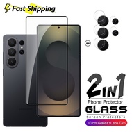 2in1 For Fingerprint unlock Clear Tempered Glass For Samsung Galaxy S26 S25 S24 S23 Ultra Plus FE Ga
