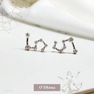 O'Dhima Diamond Earrings Zodiac Leo Jul23-Aug22 (Zor Leo) 18k White Gold OR0469