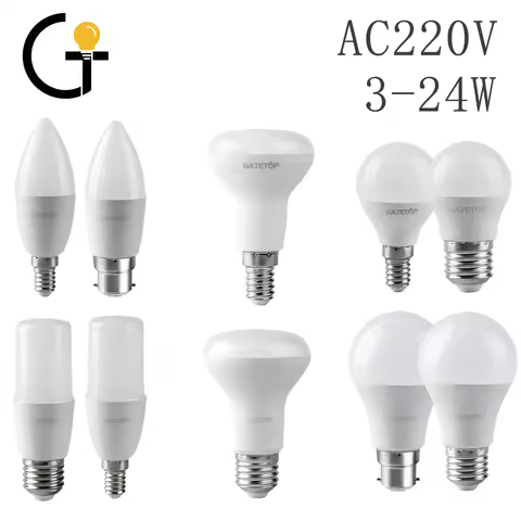 LED Energy Saving Bulb AC220V E14 E27 B22 3w-24w 3000K 4000K 6000K Lamp With Ce Rohs For Home Office