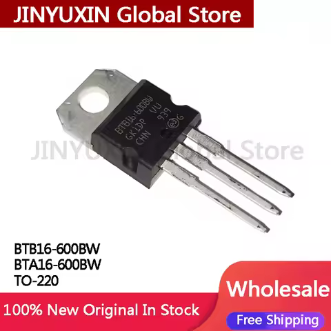 5Pcs BTB16-600BW BTA16-600BW BTA16 BTB16 600BW TO-220 Triac line IC