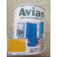 Avian wood and iron paint in golden yellow, yellow,/, yellow