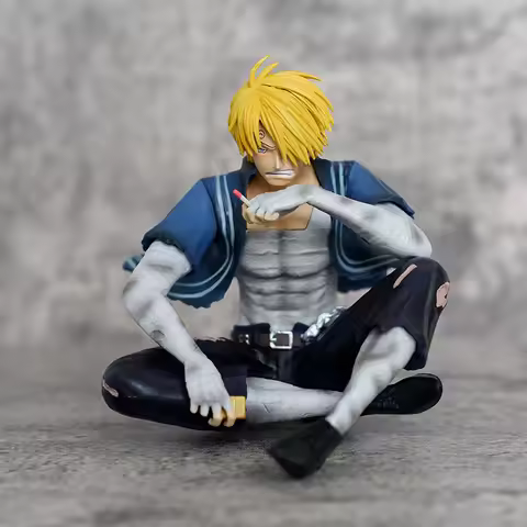 12cm One Piece Sanji Figures Battle Damage Lust Action Figures PVC Model Statue Collection Desktop D