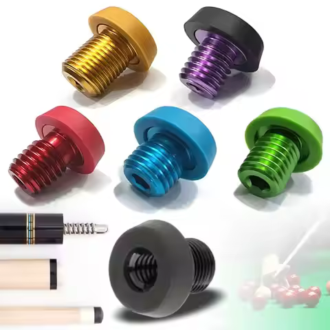 1Pcs Billiard Extension Accessory Billiard Cue Bumper Pool Cue Block Butt Back Plug Screw Rubber for