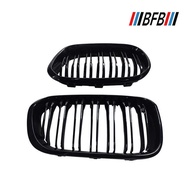 Suitable for BMW 1 Series F20 Late Parallel Bars Bright Black Mesh F20 Front Bumper Grille Diffuser 