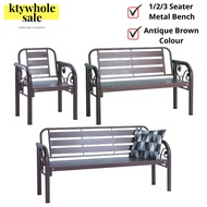 KTY Garden Chair Bench HAMIDA 1 SEATER/2 SEATER/3 SEATER / 1.1M METAL TABLE / SIDE TABLE / Metal Ben