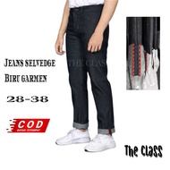 ORIGINAL THECLAS SELVEDGE DENIM PANTS ACCENT SHELSTICH ZIGZAG SELVEDGE DENIM PANTS/