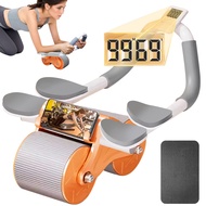 Ab Roller Wheel - Ab Roller with Elbow Support, Automatic Rebound Abdominal Wheel with 4 Elbow Suppo