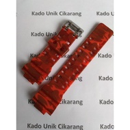 MERAH Red Rubber Strap or Strap with Army Stripes for Digitec D-Ziner Fortuner Tetonis