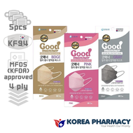 GOOD MANNER KF94 Color Face Mask for adult 5pcs PINK BEIGE GRAY Made in Korea four thickened certified by Ministry of Food and Drug Safety Korea filter Ready Stock shipping from Korea