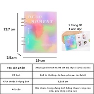 Album đựng ảnh 6x9 để 400 ảnh mini instax black pink lomo card ảnh polaroid bìa da PU giữ ảnh cho co