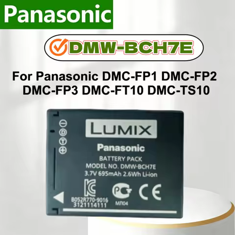 Original DMW-BCH7E DMW BCH7E Battery for Panasonic DMC-FP1 FP2 FP3 FT10 TS10 Camera