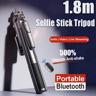 Qimedo ขาตั้งกล้องไม้เซลฟี่ อะลูมิเนียมอัลลอย ขยายได้ 180 ซม. พร้อมรีโมตชัตเตอร์ สําหรับ Vlog Selfie