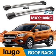 2Pcs Roof bars For FORD Kuga (TF) SUV [2013-2019] Aluminum Alloy Side Bars Cross Rails Roof Rack Lug