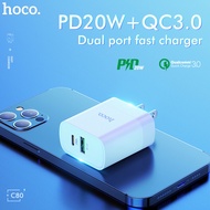 HOCO C80 PD20W Quick Charge 3.0 PD3.0 US USB Fast Charger for iPhone Samsung Xiaomi Huawei With Type