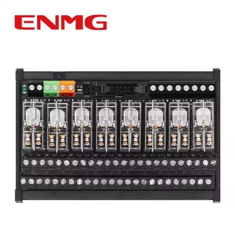 ENMG G2R Relay Module Group - 8-Channel 24VDC, 1NO 1NC Combination Control Board with PLC Signal Iso
