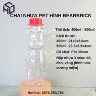 Banh (Box) 60 Plastic Bottle Bear Brick Bear Milk Tea 400ml And 60 Bottle BearBrick Bear Tea 500 ml