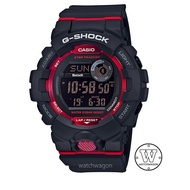 [Watchwagon] CASIO G-Shock GBD-800-1 G-SQUAD Bluetooth® Black Resin Band with Red Trims Watch GBD800-1D GBD-800-1D GBD