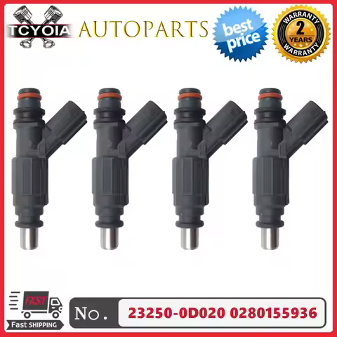 4pcs/lot 23250-0D020 23209-0D020 0280155936 Fuel Injectors for TOYOTA General COROLLA 95~07 AURIS 07