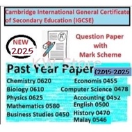[Latest~2025] IG8🔺 Cambridge IGCSE Past Year Papers (Year 11) with Answers┃2015-2025 Oct/Nov