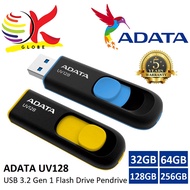 ADATA UV128 USB FLASH DRIVE USB3.2 PENDRIVE THUMBDRIVE THUMB DRIVE WITH CAPLESS DESIGN- 32GB / 64GB 