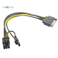 15Pin SATA Male to 8Pin(6+2) PCI-E Power Supply Cable SATA Cable 15-Pin to 8 Pin Cable 18AWG Wire for Graphic Card