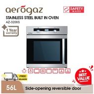 Aerogaz Built-in Stainless Steel Fascia Door Oven 56L AZ-3206S
