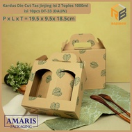 DT-33 Die Cut Cardboard Carrying Bag Contains 2 Jars (Jar SIZE 9CM AND HEIGHT 17.5CM) Amaris Packagi