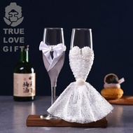 Wedding Penang Set Cross Glass Wine Groom Bride Goblet Glass