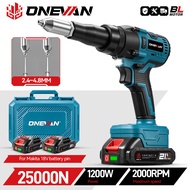 ONEVAN 1200W  588NM Brushless Electric Rivet Gun Cordless LED Rivet Nut Gun