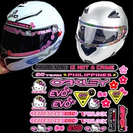 Motorcycles Helmet Sticker For EVO Helmet Visor Reflective Hello Kitty Yamaha Nmax155NMAX V2&amp;V3 2020/2021/2022/2023 Aerox S Xmax Sniper 2023  Accessories  Xmax Side Mirror Sticker