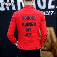 Korea 2021Denim Jackets Men Hip Hop Streetwear Casual Jeans Jacket for Men Single Breasted Denim Jacket COD