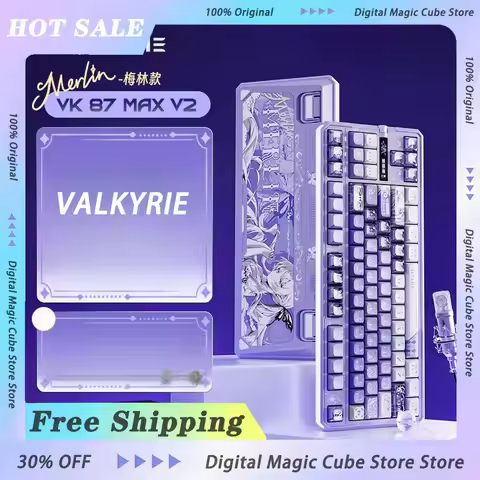 VALKYRIE VK87 V2 Tri-mode Wireless Mechanical Gaming keyboard Double 8K Hot-swappable E-sports Keybo