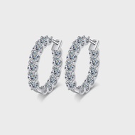 S925 เงินเจาะ Moissanite Heavy Duty ต่างหูแฟชั่นเครื่องประดับ Studs Elegant Diamond Ear Cuff