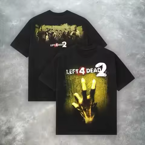 Left 4 Dead 2 T-shirt Retro Men's T-shirt Summer New Collection Unisex Casual T-shirt