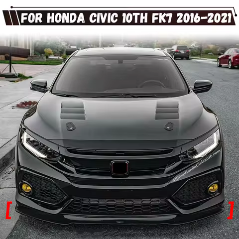 Car Front Bumper Splitter Lip Diffuser Body Kit Spoiler Guard For Honda Civic 10th FK7 Hatchback SI 