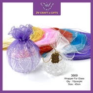 10pcs Round Organza Bag Doorgift / Uncang / Wrapper Doorgift Kaca / 3669